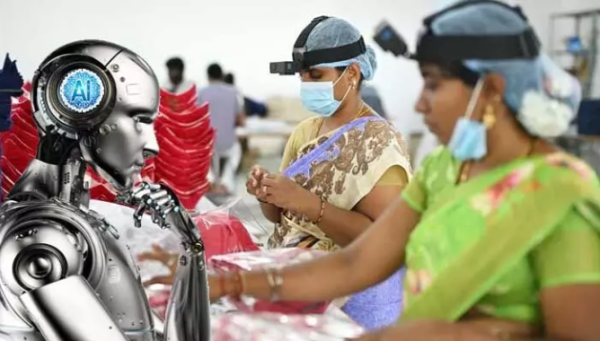 AI Robot Training Jobs woman recording household chores to train humanoid robots