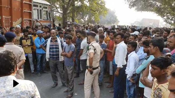 Bhagalpur murder protest by Arwal Nagar Parishad members