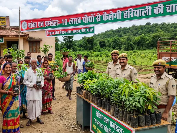 Bihar Greenery Drive plantation campaign with 19 lakh saplings in Banka district