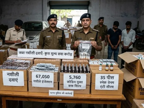 Bihar narcotics seizure drugs and snake venom recovered in Patna raid