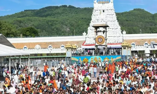 Devotees Rush High in Tirumala during darshan at Tirumala