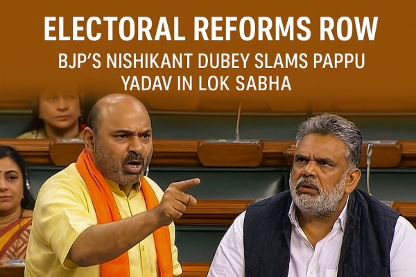 Electoral Reforms Row debate in Lok Sabha between Nishikant Dubey and Pappu Yadav.