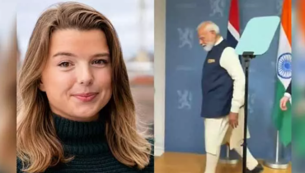 Female Journalist Confronts Modi on Press Freedom during Norway press interaction