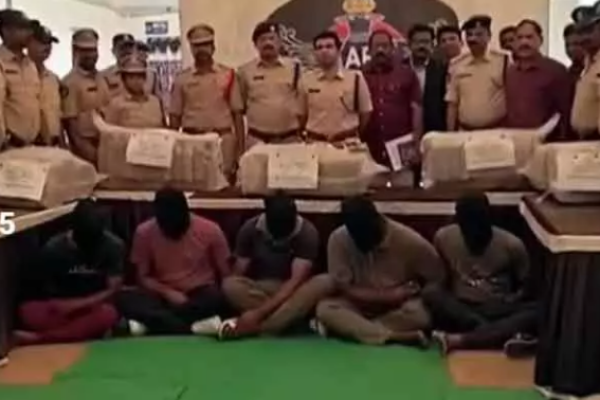 Five international drug smugglers arrested in Paravada during anti-drug operation