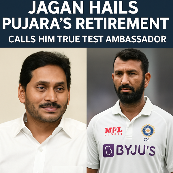 Jagan reacts to Pujara retirement, praising him as true Test cricket ambassador