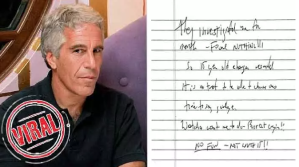 Jeffrey Epstein suicide note released document