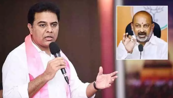 KTR demands dismissal of Bandi Sanjay from Union Cabinet during press statement
