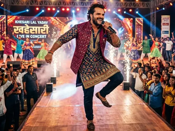 Khesari Lal program in Muzaffarpur crowd chaos during Bhojpuri singer stage show