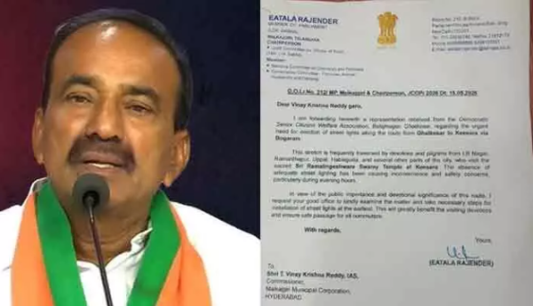 MP Etala Letter to MMC Commissioner regarding encroachments issue