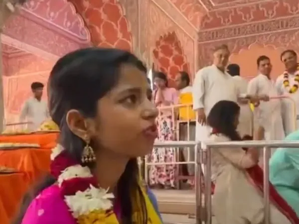 Maithili Thakur cries in Jaipur temple during devotional singing at Govind Dev Ji Temple