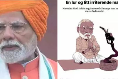 Modi-Cartoon-Snake-Charmer-published-in-Norwegian-newspaper-showing-Narendra-Modi-as-a-snake-charmer.png