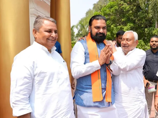 Nitish Kumar meets Samrat Choudhary at Bihar CM residence in Patna