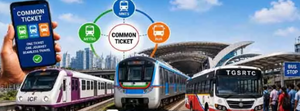 One City One Ticket Hyderabad integrated Metro MMTS RTC bus transport system