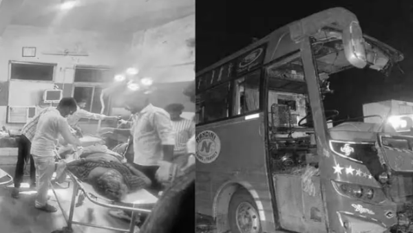 Passenger Bus Accident in Aurangabad involving a bus crash that killed three people and injured several others