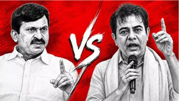 Ponguleti Challenges KTR during debate over Indiramma Housing Scheme in Telangana