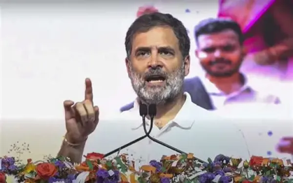 Rahul Gandhi speaking about vote theft claim against BJP MPs