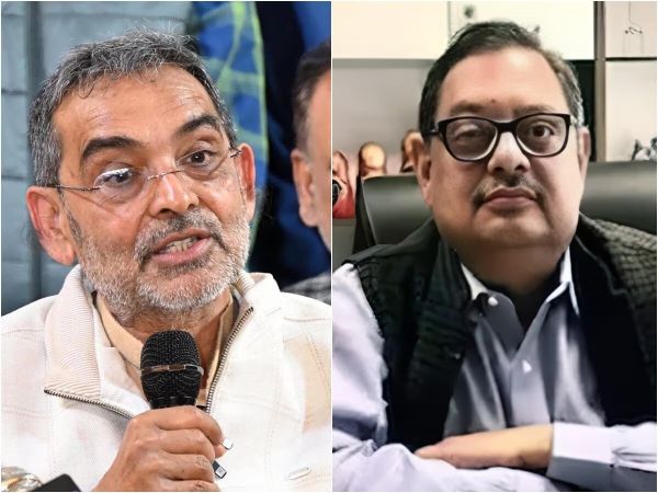 Rajya Sabha Elections 2026 candidates Upendra Kushwaha and AD Singh during Bihar political contest