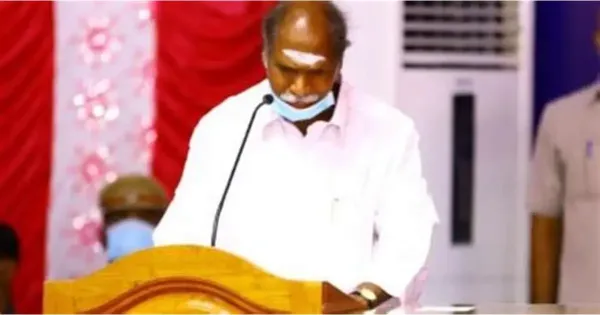 Rangaswamy Re-elected as Puducherry Chief Minister taking oath after NDA election victory