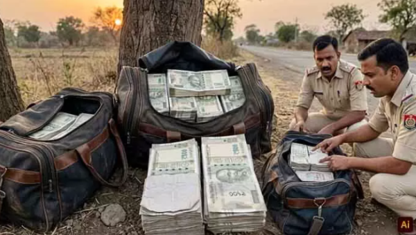 Rs 2.83 crore cash found on road in Indore inside abandoned bags