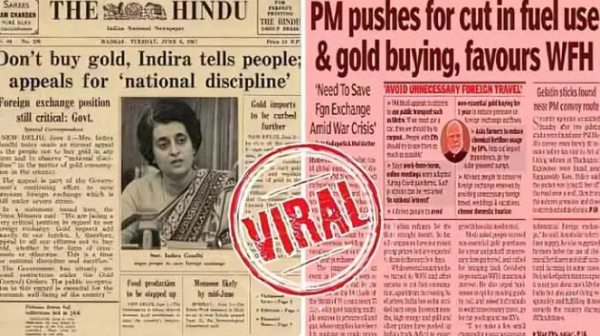 Sacrifice of Gold for the Nation debate from Indira Gandhi to Narendra Modi