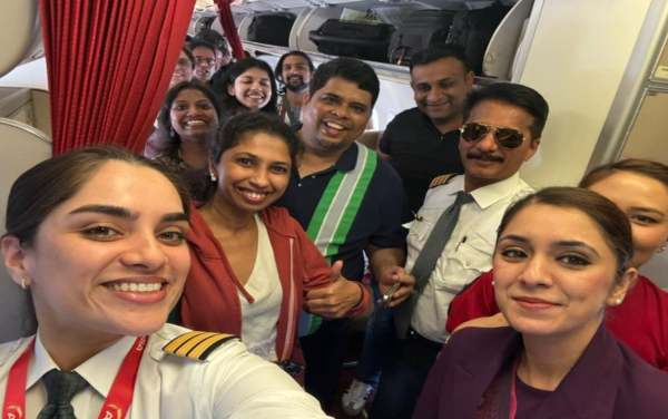 Air India Dubai rescue flight landing at Delhi Airport with stranded passengers