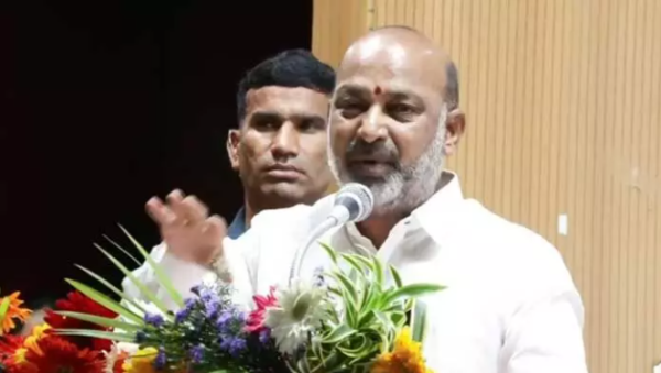 Bandi Sanjay speaking about Modi 3.0 benefits AP most during Rozgar Mela in Guntakal