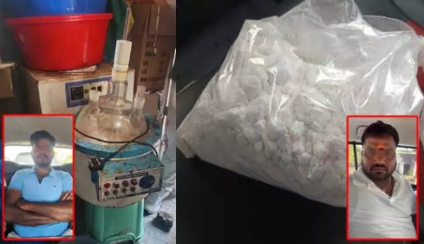 Secret Drug Factory Busted Near Hyderabad and drug mafia kingpin arrested by Telangana Eagle Force
