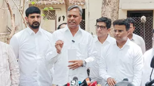 Sensational allegations by BRS MLAs against Bandi Sanjay during press meet
