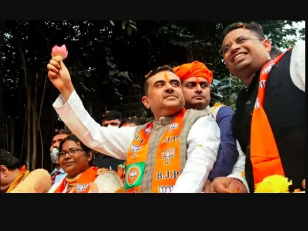 Suvendu Adhikari BJP West Bengal CM candidate during election campaign