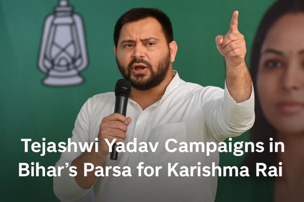 Tejashwi Yadav Campaigns in Bihar’s Parsa for Karishma Rai