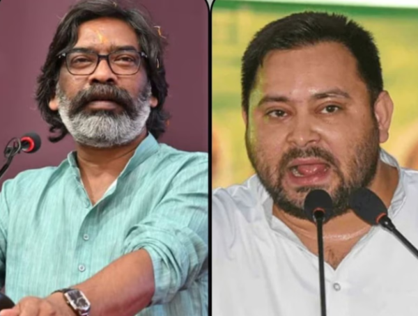 Tejashwi Yadav Hemant Soren ticket request statement during media interaction in Ranchi