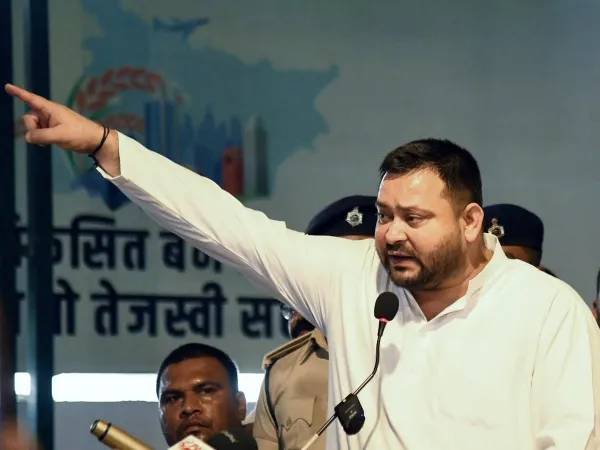 Tejashwi Yadav taunts AAP MPs who joined BJP during media interaction