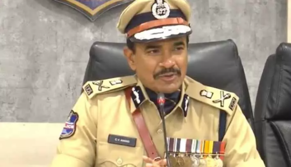 Telangana DGP CV Anand announcing tough measures on drugs and road safety