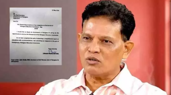 Telangana Education Commission Chairman Aakunuri Murali resigns from post