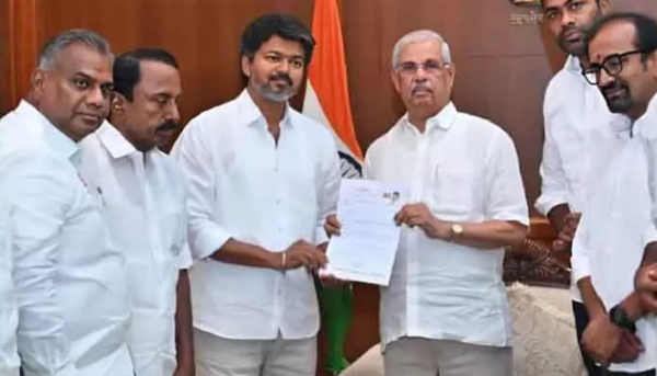 Thalapathy Vijay as Tamil Nadu CM meeting the Governor to form government