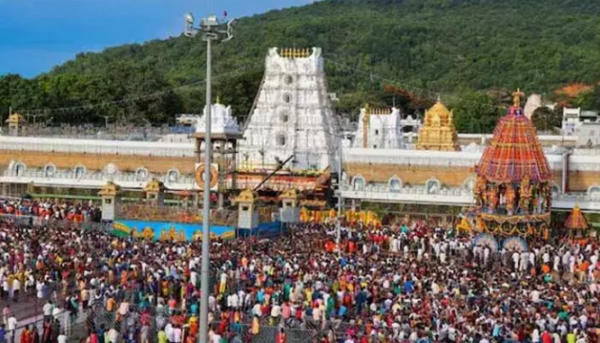 Tirumala darshan waiting time increases as devotees crowd Srivari temple compartments