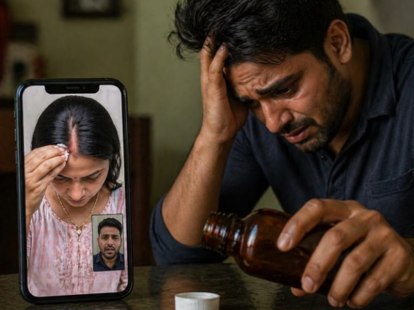 Wife wipes off sindoor during video call before Bihar husband consumes poison
