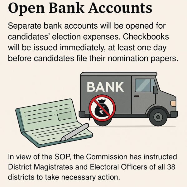 Bihar Elections candidates bank accounts rule update