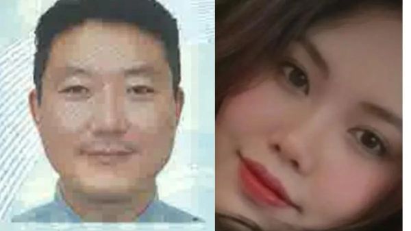 Police outside a Greater Noida apartment after a murder stabbing involving a South Korean national