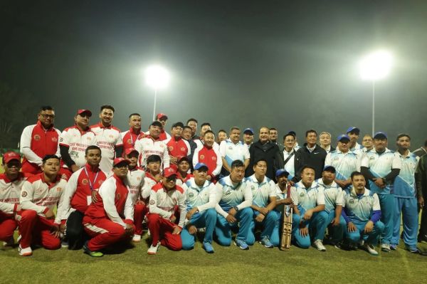 Opening match of Sikkim inter-department cricket tournament at Rangpo cricket ground